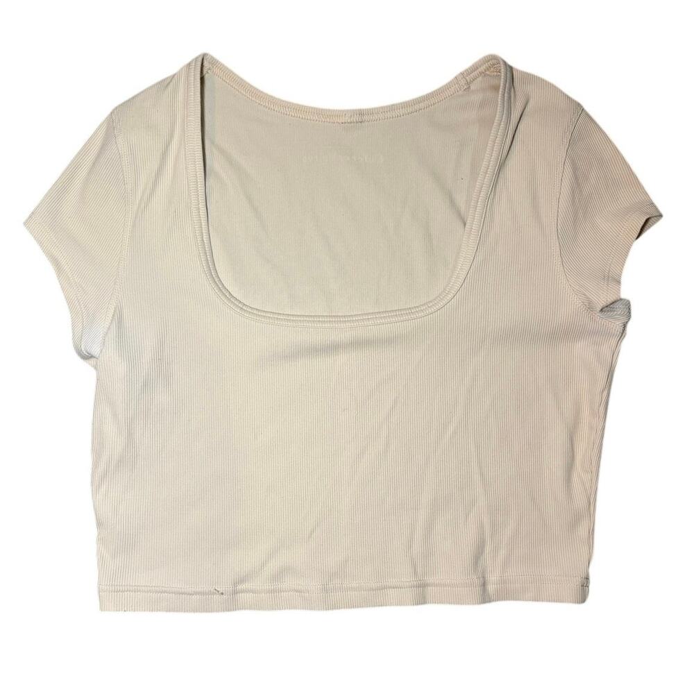 Outdoor Voices Cropped Superform Rib Short Sleeve Top Medium